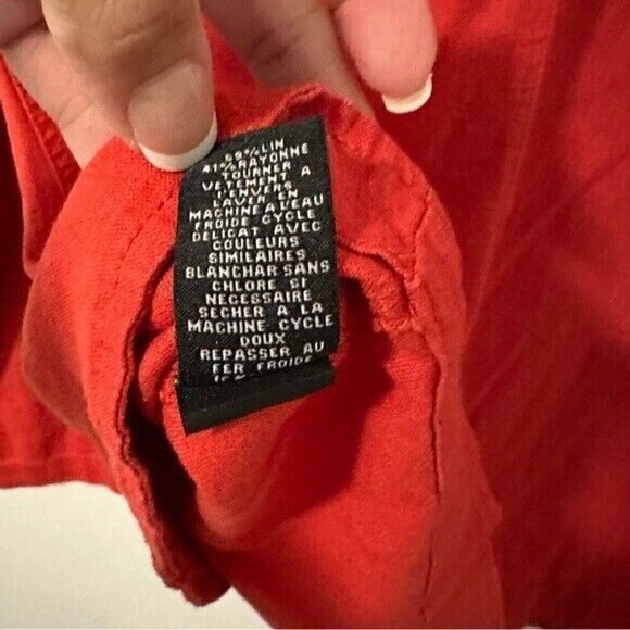 Sanctuary Red Tigerlily Linen Button Blaze Women’s Size Medium NWT - Picture 11 of 11